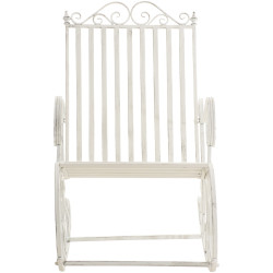 Sedia a dondolo Smilla bianco antico